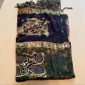 Sarong Green Ocean Patterned